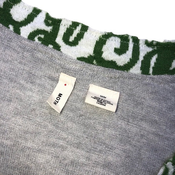 Anthropologie Gray and Green Cardigan Sweater - Picture 6 of 7
